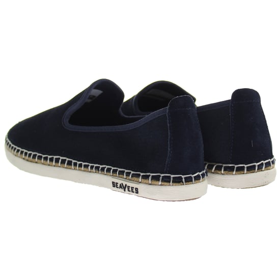 SeaVees Ocean Park Slip-On Blue Suede Leather Womens Espadrilles