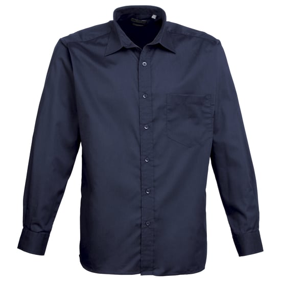 Premier - "Premier" Formelles Hemd für Herren Langärmlig (Marineblau) - Image 1