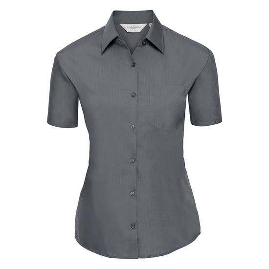 Russell Collection - "Classic" Hemd Pflegeleicht für Damen kurzärmlig (Grau) - Image 1