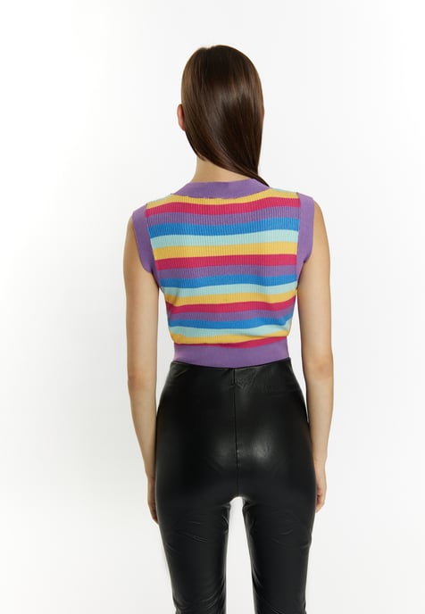 Mymo strickpullunder Damen Violett Mehrfarbig - Image 4