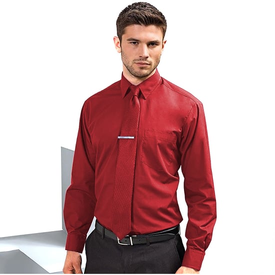 Premier - "Premier" Formelles Hemd für Herren Langärmlig (Rot) - Image 2