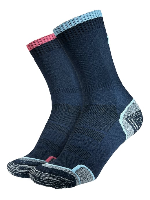 1000 Mile - 2er-Pack Damen Laufstrümpfe mit einlagiger, atmungsaktiver Polsterung - Marineblau - Image 1