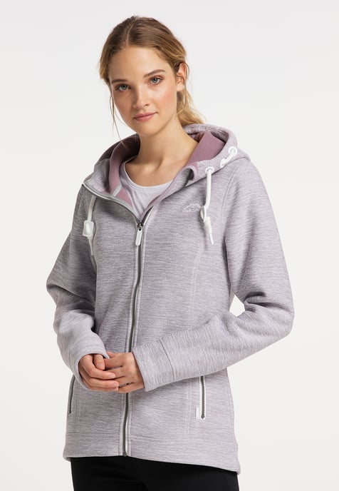 ICEBOUND Serie Yuka Strickfleecejacke Damen Helllavendel-Melange - Image 3