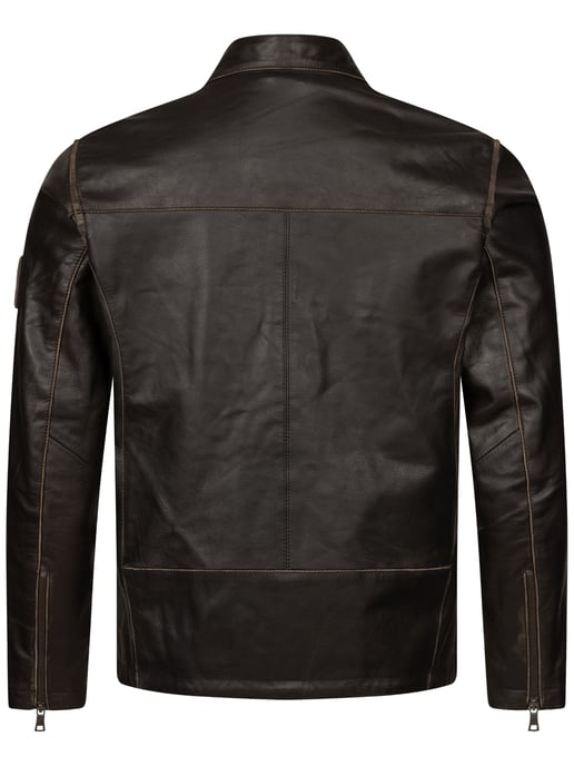 Rock Creek Lederjacke Dunkelbraun