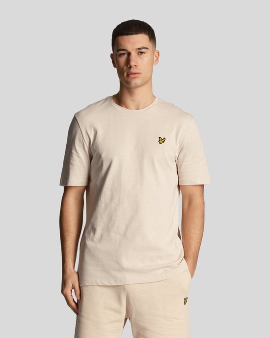Lyle & Scott Grobstrick-Slub-T-Shirt für Herren in Beige - Image 3