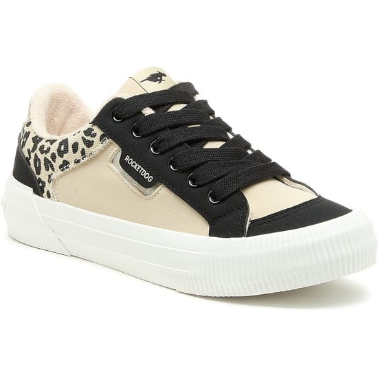 Rocket Dog Cheery Blocked Damen Sneakers aus Baumwolle in Schwarz/Natur - Image 1