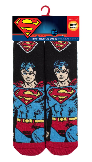 Jungen Thermosocken Superman für den Winter | Wärmehalter | Kinder Neuheit Superhelden Spaß Muster Socken - Superman - Image 2