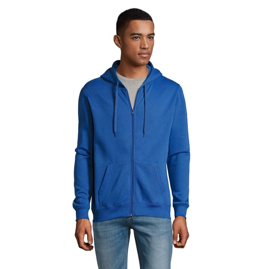 SOLS Herren Stone Zip Up Plain Hoodie (Königsblau) - Image 4