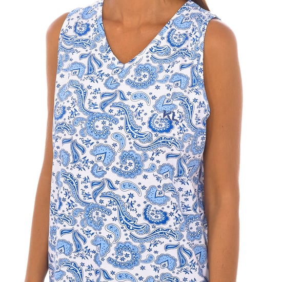 Drawing Blue KL45215 women's strapless nightgown