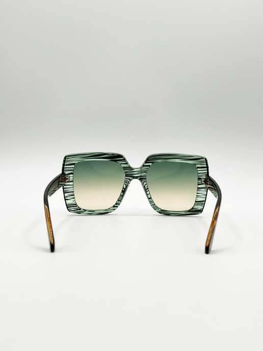 Oversized Square Frame in Multi Print