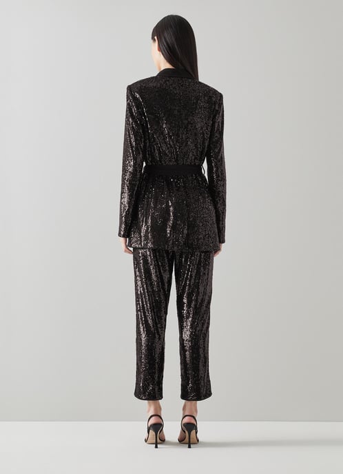 LK Bennett  Shimmer Trousers, Black