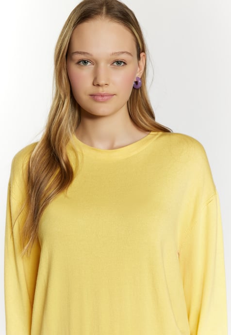 Mymo Strickpullover Damen Höllengelb - Image 5
