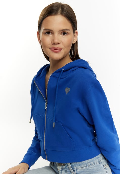 Mymo Kapuzenpullover mit Reißverschluss Damen royalblau - Image 5