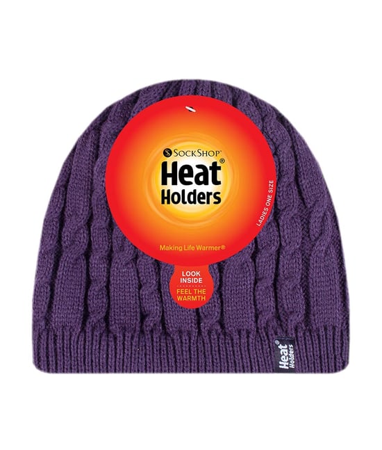 Damen gerippt Kabel stricken Fleece gefüttert Thermal gestrickt Beanie Hut - Image 2