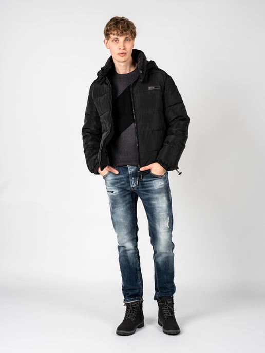 Plein Sport Fettes Rückenlogo Gepolsterte Schwarze Jacke - Image 2
