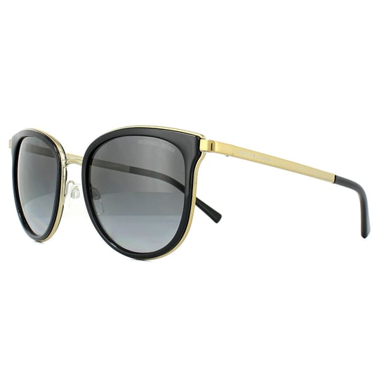 Michael Kors Sunglasses Adrianna 1 1010 1100T3 Black Gold Grey Gradient Polarized