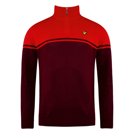 Lyle & Scott Croft Golf Mens Red Pullover - Image 1
