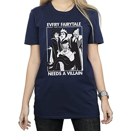 Disney Damen/Damen Jedes Märchen braucht einen Bösewicht Baumwoll-Boyfriend-T-Shirt (Marineblau) - Image 1