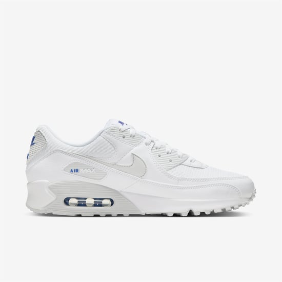 Nike Air Max 90 Herren Turnschuhe in Weiß/Photon Dust/Game Royal - Image 2