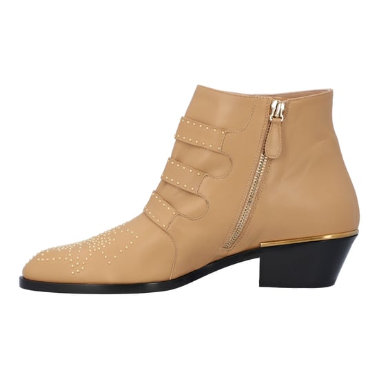 Chloé Damen Susanna Stiefeletten aus beigem Leder - Image 2