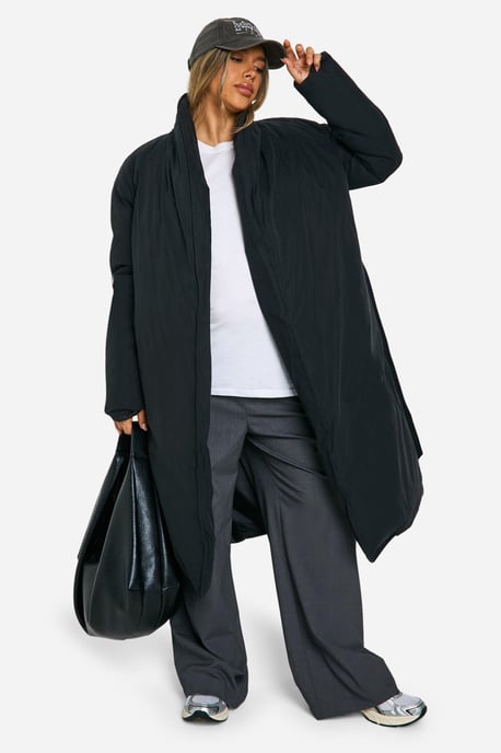 Maternity Belted Duvet Puffer Coat - Image 1