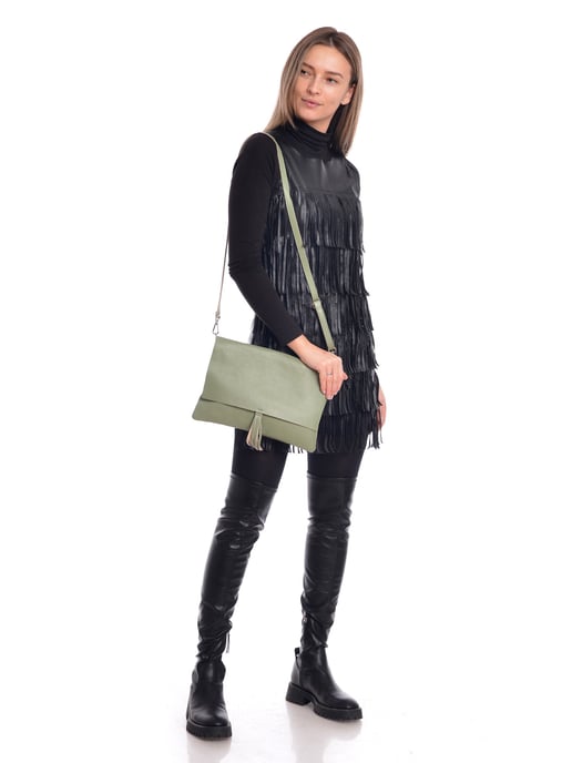 Isabella Rhea SS22 IR 1772T Grüne Ledertasche - Image 5