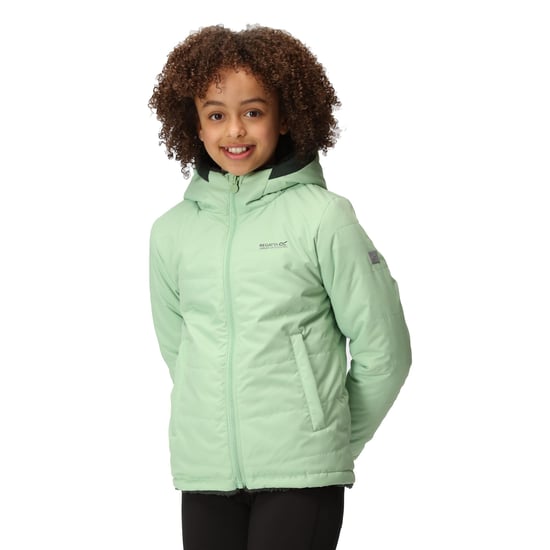 Regatta Childrens/Kids Kyrell Plain Reversible Jacket (Quiet Green/Darkest Spruce)