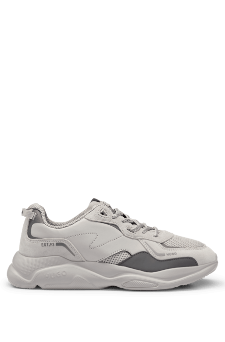 Men's Hugo Leon Running Trainers in Beige