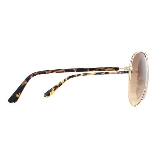 Calvin Klein Sonnenbrille CK19314S 717 Gold Schildkröte Braun Verlauf - Image 4