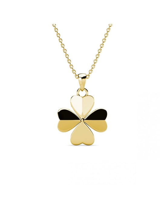 Kleeblatt-Anhänger - Gold und Kristall - Image 5