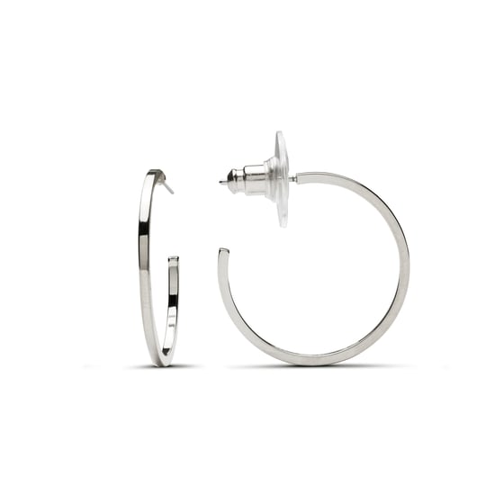 Luxenter baal rhodium plated hoops
