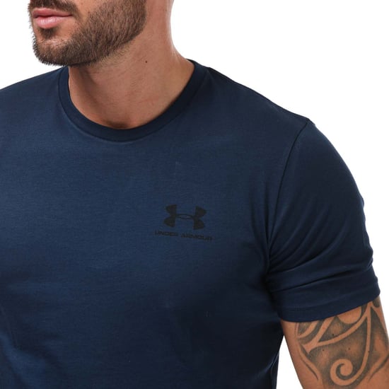 Men's Under Armour Sportstyle Left Chest Short Sleeve T-Shirt in Navy
