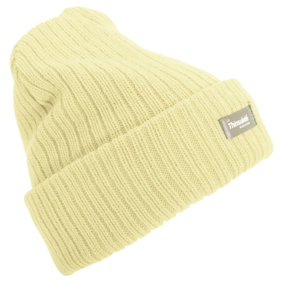 Floso Womens/Ladies Rib Knit Thinsulate Winter Hat (Cream)