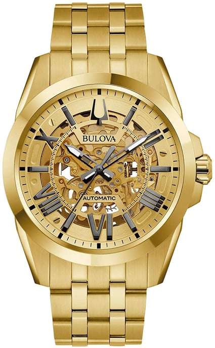Bulova Sutton Automatik-Herrenuhr Gold 97A162 - Image 1