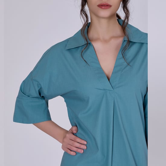 Minimalistisches Hemdkleid aus Baumwolle - Image 4