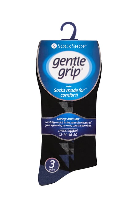 Gentle Grip - Herren Socken Bigfoot Honeycomb Top Cotton Rich 6er Pack - SOMRJ34 - Image 2