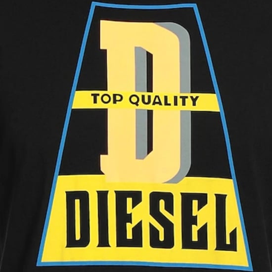 Hochwertiges schwarzes T-Shirt mit Logo von Diesel - Image 2