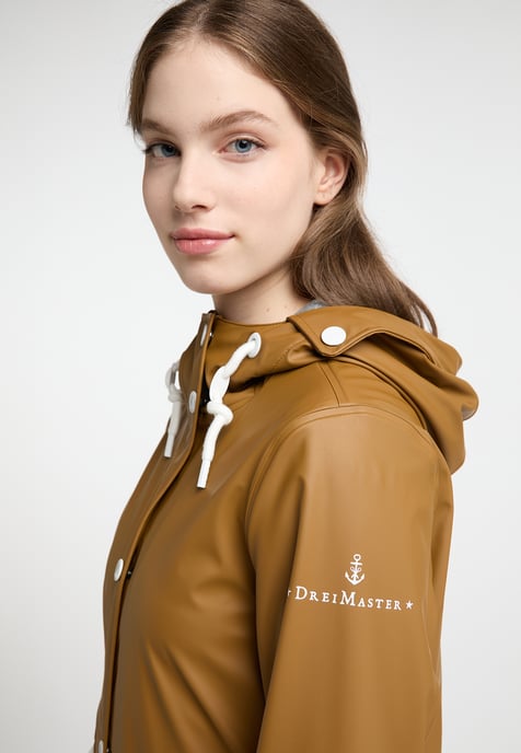 Dreimaster Regenmantel Damen Dunkelsand - Image 2