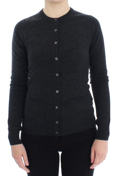 Dolce & Gabbana Women's Gray Wool Button Cardigan Sweater - Image 1