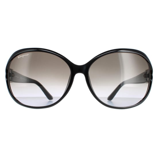 Salvatore Ferragamo Oval Damen Schwarz Grau Gradient SF770SA - Image 1