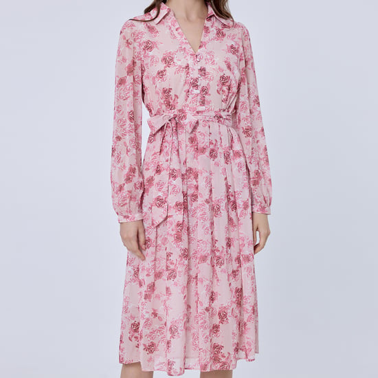 Hemdblusenkleid mit Blumenmuster - Image 4