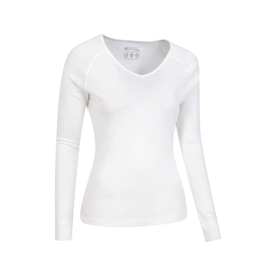 Mountain Warehouse Damen/Damen Merinowolle V-Ausschnitt Top (Weiß) - Image 3