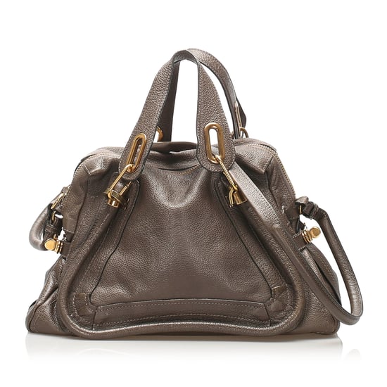 Vintage Chloe Paraty Leather Satchel Gray - Image 1