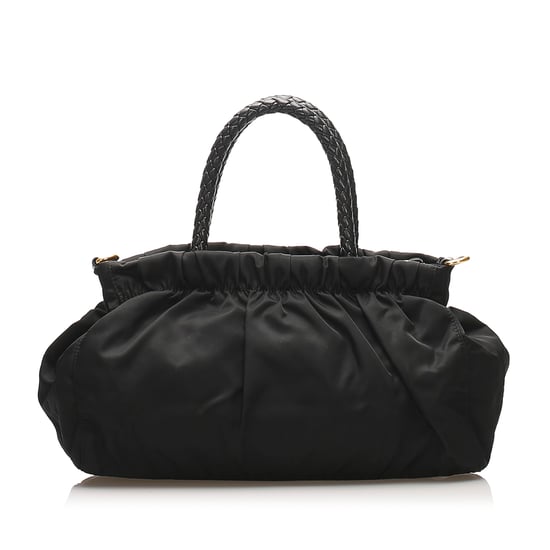 Vintage Prada Tessuto Satchel Black - Image 3