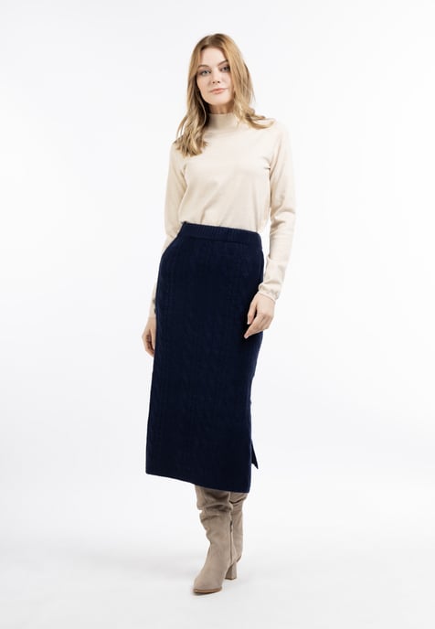 Dreimaster Strick Midirock Damen Marine - Image 2