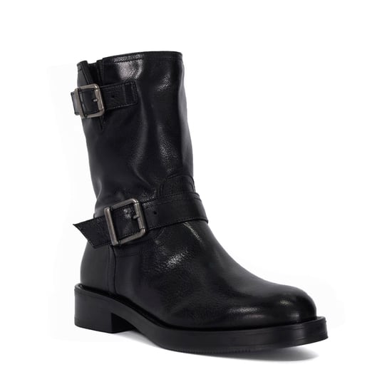 Dune Pixen Damenlederstiefel In Schwarz - Image 1