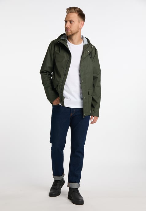 Mo Regenjacke mit Innenprint Herren Dunkeloliv - Image 4
