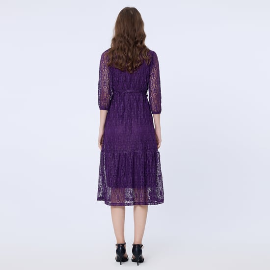 Ausgestelltes Spitzenkleid - Image 4