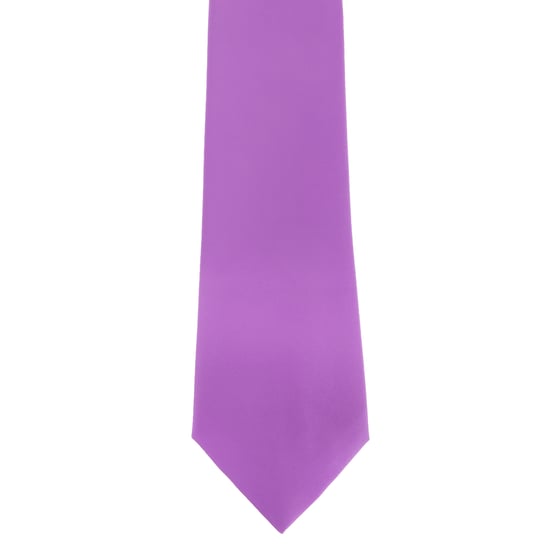 Premier Mens Plain Satin Krawatte (schmale Klinge) (2er-Pack) (Flieder) - Image 2