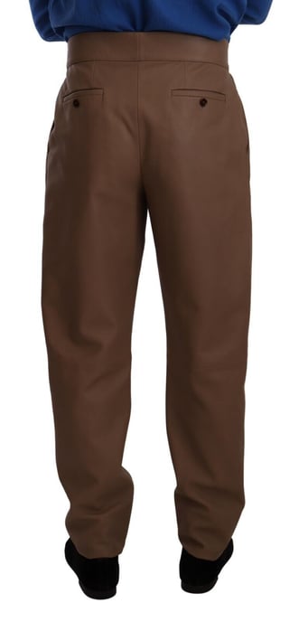 Leder Hosen mit hohem Taillenschnitt und schmalem Bein - Image 3